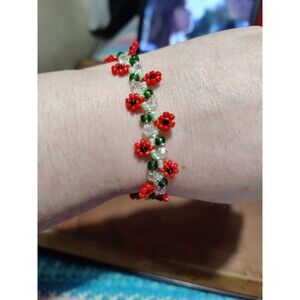 Handmade Flowers & Jewels Bracelet